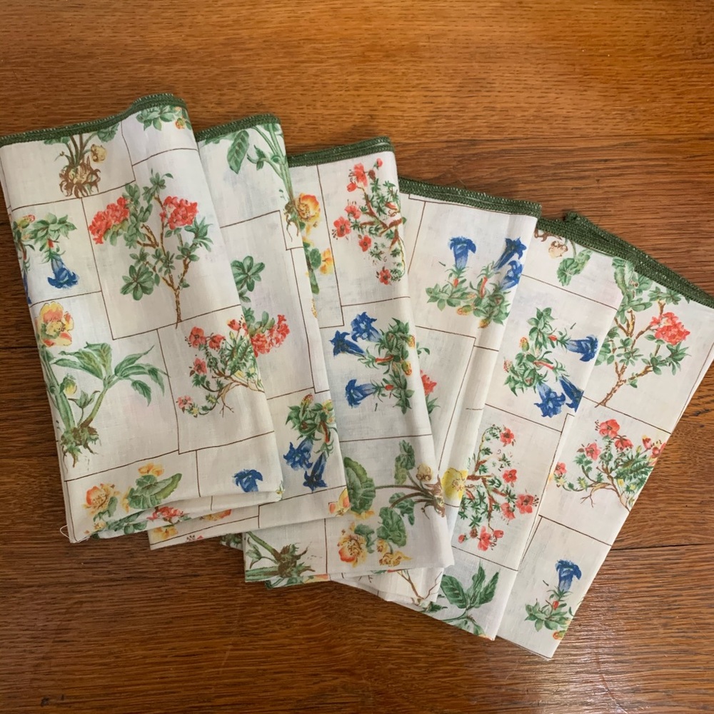 Floral napkin set of 6